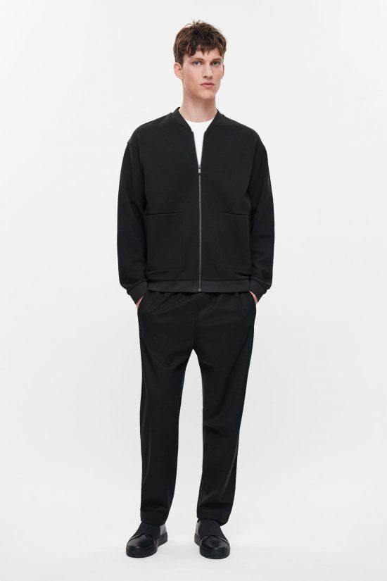 Dropped Shoulder Zip-Up Jacket