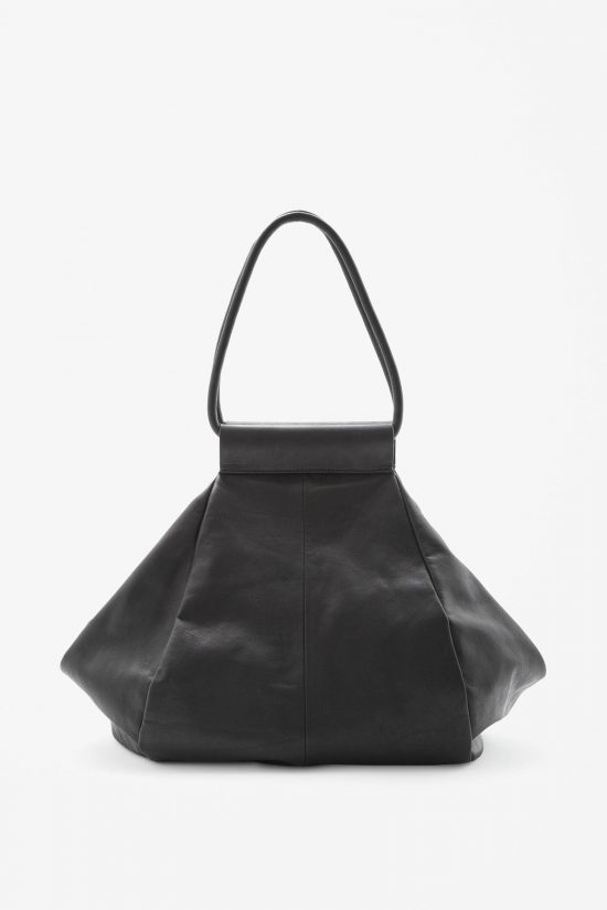 Folded Leather Shopper