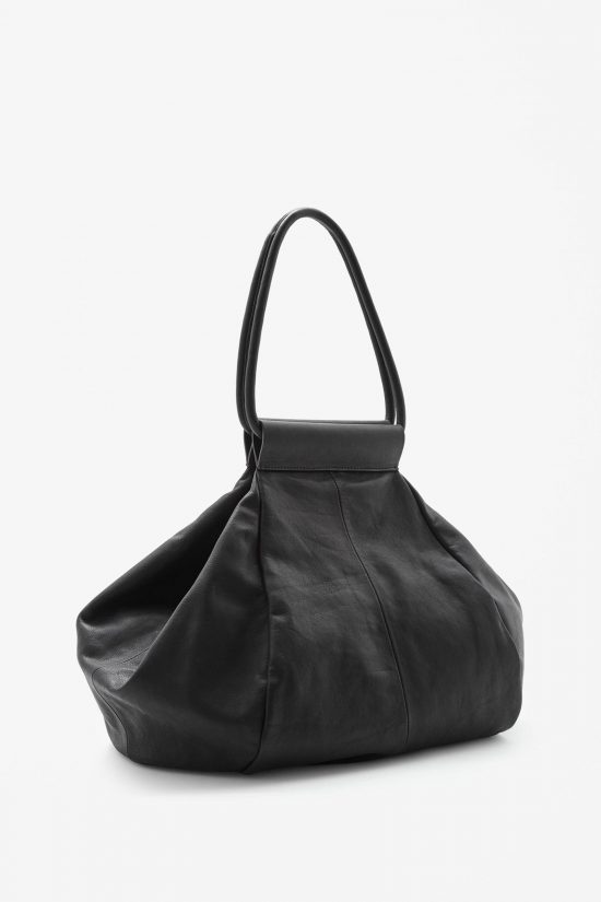 Folded Leather Shopper