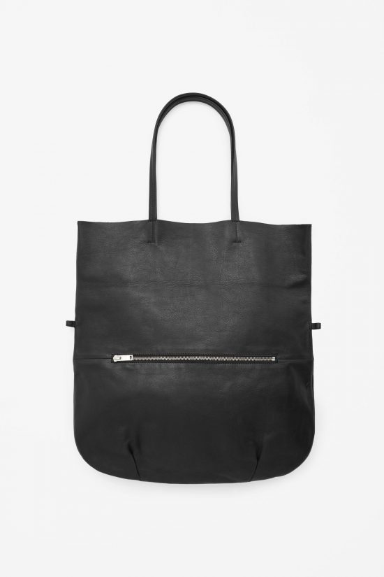 Raw Edge Leather Shopper